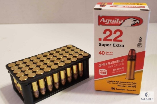 50 Rounds Aguila Super Extra .22 LR 40 Grain Copper Plated Ammo