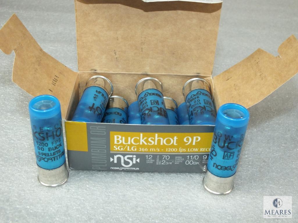 10 Rounds Nobel Sport 12 Gauge Buckshot 23/4" 00 Proxibid