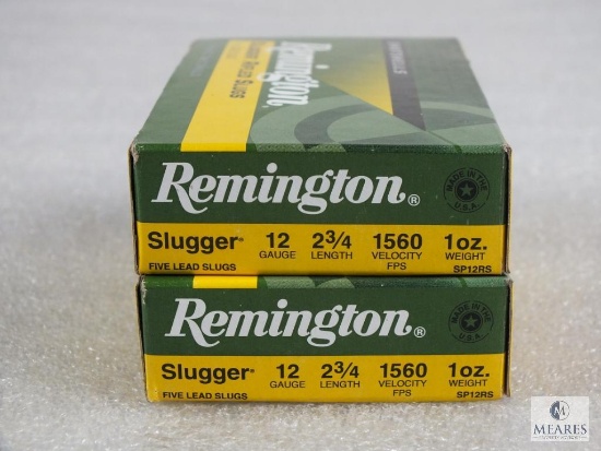 10 rounds Remington .12 gauge Slugs. 2 3/4" 1 ounce rifled. Great for home defense or hunting.