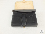 Vintage leather two level ammo pouch