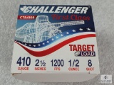 25 rounds Challenger First Class .410 gauge shotgun shells. 2 1/2