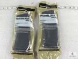 Two new 30 round Magpul Pmag AR 15 5.56, .223 rifle magazines.