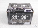 275 rounds Federal .22 long rifle ammo. 38 grain copper plated hollow point. 1260FPS