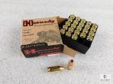25 rounds Hornady Custom 9mm ammo. 124 grain XTP hollow point for self defense