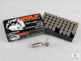 50 rounds Wolf 9mm ammo. 115 grain FMJ