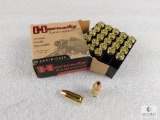 25 rounds Hornady Custom 9mm ammo. 124 grain XTP hollow point for self defense