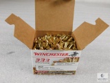 33 rounds Winchester .22 long rifle ammo. 36 grain hollow point copper plated. 1280 FPS