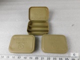 Lot of 3 Metal Israeli Army Cleaning Kit Cases (empty)