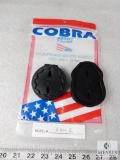 New Cobra Tuffskin Leather Pair of Clip-On Badge / Shield Holders A-44R