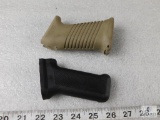 Lot of 2 Tactical Pistol Grips - Black and FDE with storage