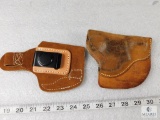 Lot of 2 Leather Holsters - Galco PH122 Horsehide & Suede Thumb Break