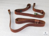 Lot of 2 Vintage Leather Rifle Slings