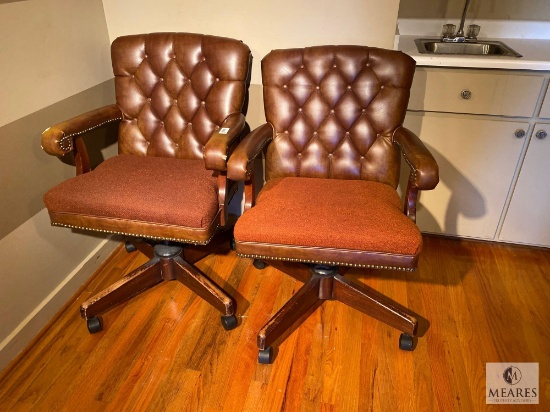 Lot of Two Matching Vintage Planto Furniture Office Chairs