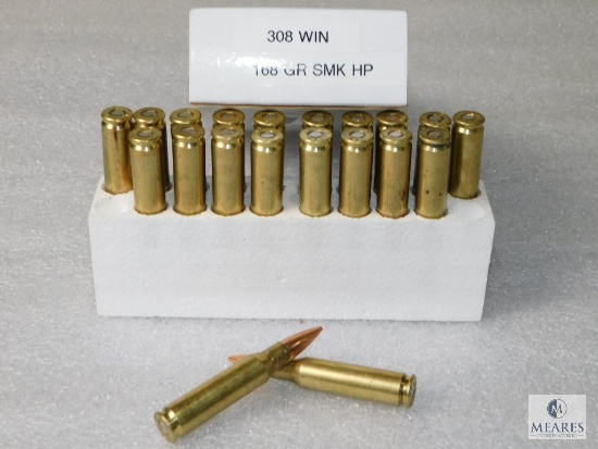 20 Rounds 308 Win 168 Grain SMK HP Ammo