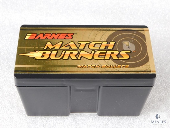 100 Count Barnes Match Burners .30 Caliber .308 175 Grain Match Boat Tail Bullets For Reloading