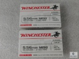 40 Rounds Winchester 5.56 Ammo. M193 55 Grain FMJ