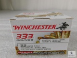 333 Rounds Winchester .22 long Rifle Ammo. 36 Grain Copper Plated Hollow Point. 1280 FPS