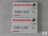 40 Rounds Winchester 5.56 Ammo. M193 55 Grain FMJ