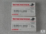 40 Rounds Winchester 5.56 Ammo. M193 55 Grain FMJ