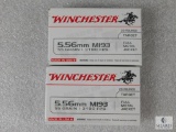 40 Rounds Winchester 5.56 Ammo. M193 55 Grain FMJ