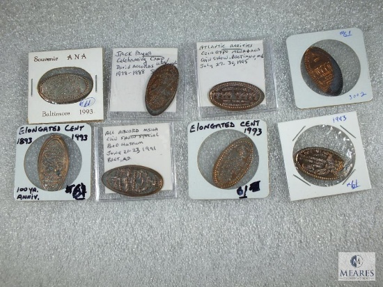 Eight Different Elongated Pennies 1988-2003
