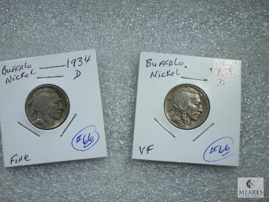 1934-D and 1938-D Buffalo Nickels