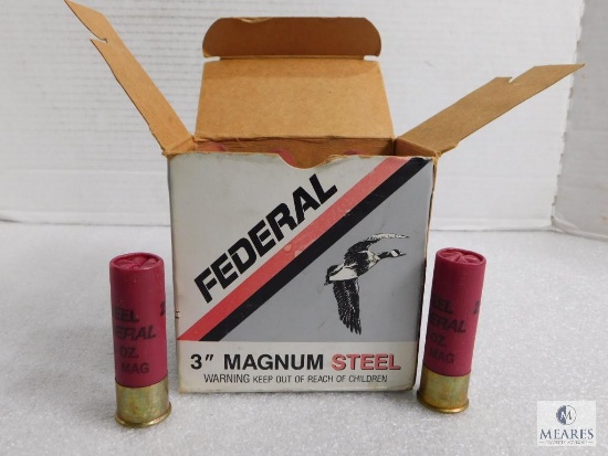 25 Rounds Federal 3" Magnum Steel 1-3/8 oz 2 Shot Shells