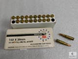 20 Rounds Winchester 7.62x39mm 123 Grain FMJ Ammo
