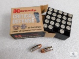 25 Rounds Hornady Critical Defense .380 ACP 90 Grain FTX Ammo