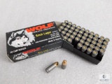 50 Rounds Wolf 9mm Luger 115 Grain FMJ Steel Case Ammo