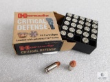 25 Rounds Hornady Critical Defense .380 Auto 90 Grain Ammo