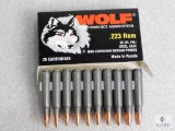 20 Rounds Wolf Performance Ammunition .223 Rem 55 Grain FMJ Steel Case