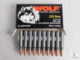 20 Rounds Wolf Performance Ammunition .223 Rem 55 Grain FMJ Steel Case