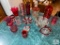 Red and White Glass Assortment