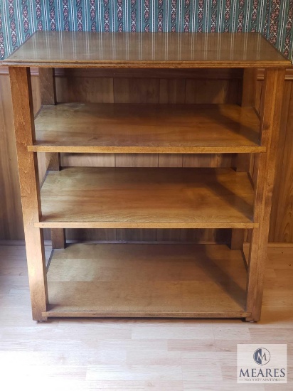 Handsome Four-Shelf Wood Shelf