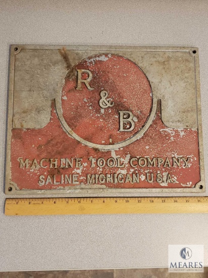 R&B Machine Tool Company, Saline, MI, Metal Plaque