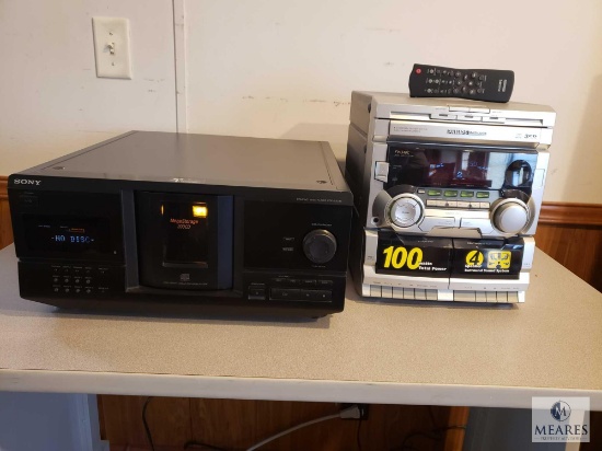 Philips Magnavox Stereo and Sony MegaStorage CD Player