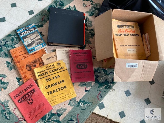 Large Lot of Vintage Car and Tractor Manuals