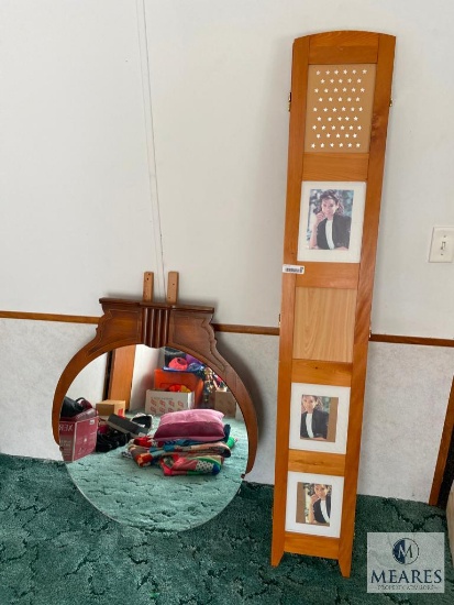 Folding Photo Divider and Antique Dresser Mirror