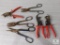 Lot of 3 Heavy Duty Tin Snips and 3 Ratchet Cable Cutters for Repair