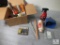Lot of Assorted Tools, Hand Cleaner, Polish, Funnels, Fuses, Files, Hammer, and More