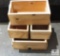 Lot of 7 Solid Wood Storage Bins