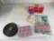 Lot of Plastic Containers, Bins, S-Hooks, and Nylon Tape