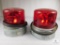 Lot of 2 Large Red Globe Signal Strobe Lights