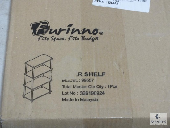 New Furinno 4 Tier Multi-Purpose Shelf 23" x 11" x 43" Tall