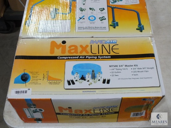 New Rapidair Maxline Compressed Air Piping System 3/4"x100' Hose, Outlets, Tees, and more
