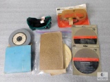 Lot New Grinding Wheel, Sand Paper, Safety Goggles & Welding Goggles