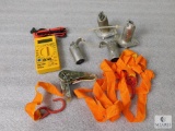 Pair of 6 Pin Trailer Brake Connectors, Ratchet Strap & Cen-Tech Digital Multimeter