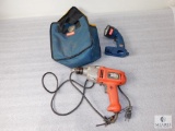 Black & Decker DR500 Electric Drill & Ryobi Cordless Flashlight (Battery Not Included)