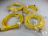 Lot of New 5 Daniel Woodhead Mini-Head Quik Connector Cables 600 V 8 Amps Cat #42803+